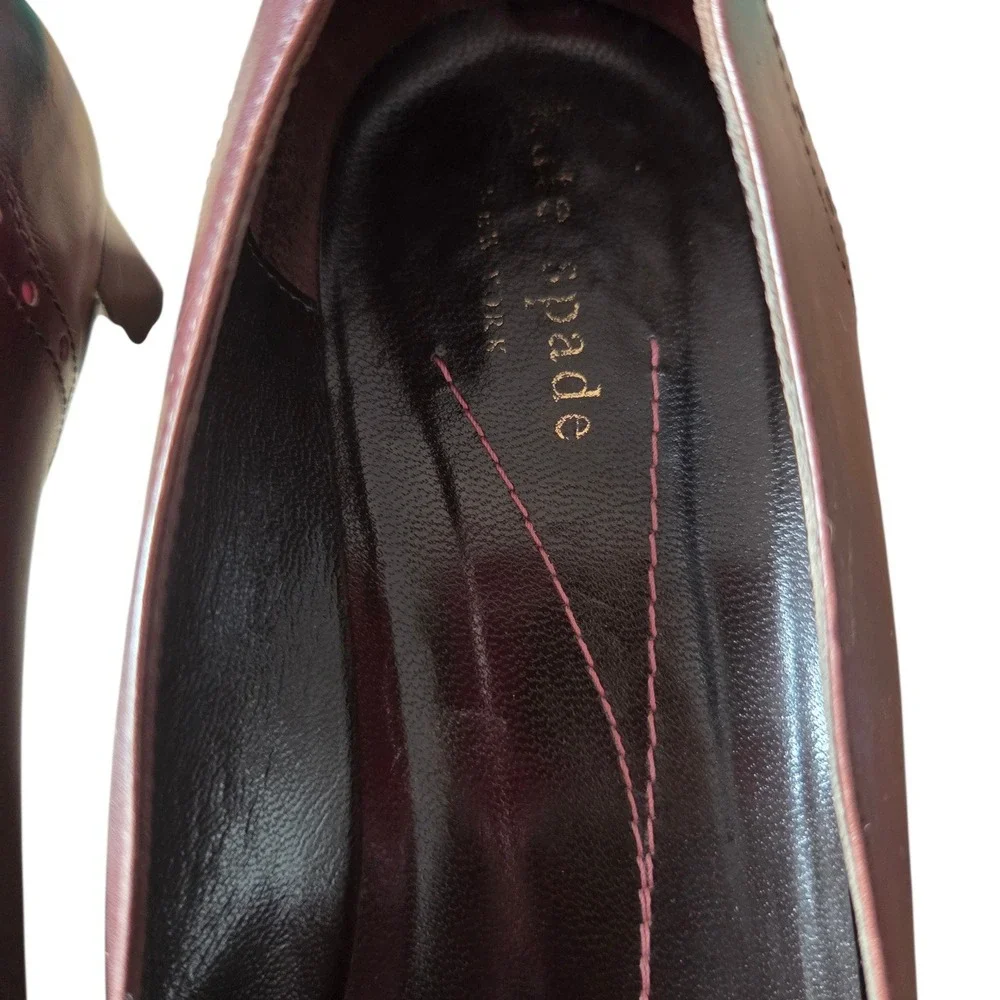 Vintage Kate Spade Brown Leather Fringe Pumps –‎ Made in Italy – Size 7